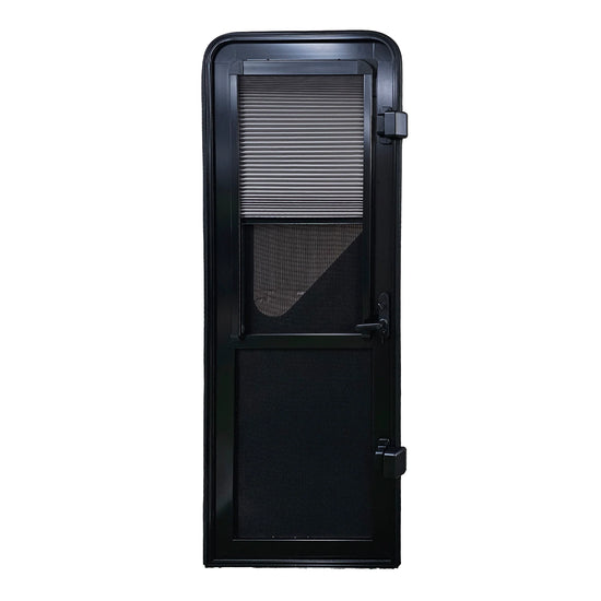 Caravan DC Door with Pleated Blind - Left Hand Hinge