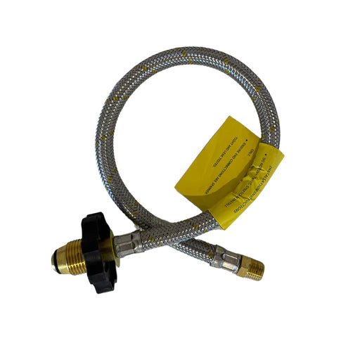 S/S Flexible Hose 450mm with H/Wheel Pol X 1/4 NTPM for Single Bottle Kit. FPT1510